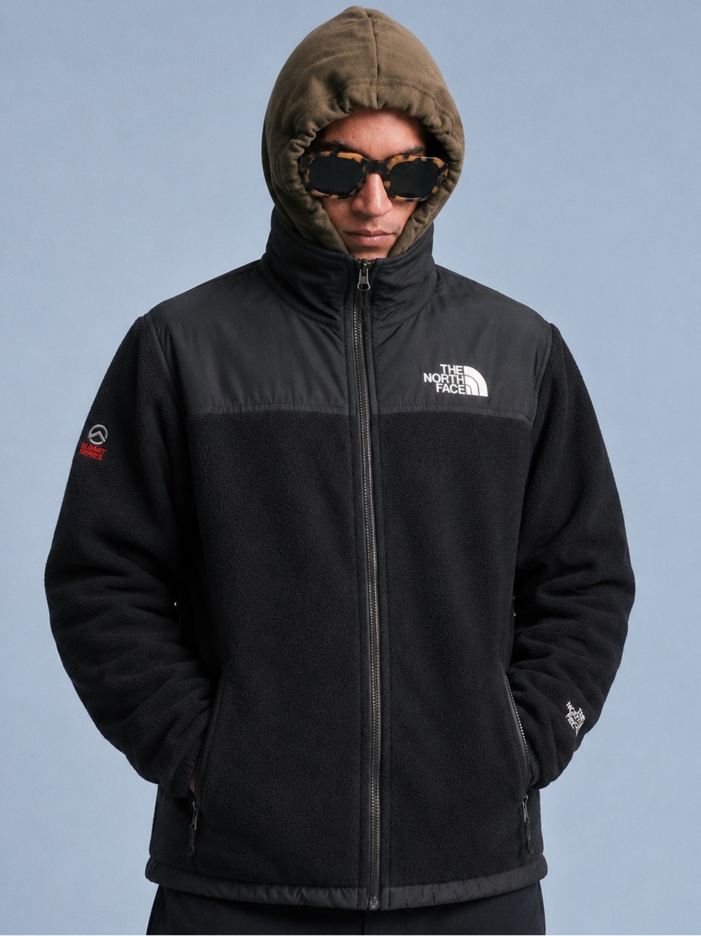 Vintage The North Face Black Summit Series Fleece Jacket Large 90s Y2K DeadStock